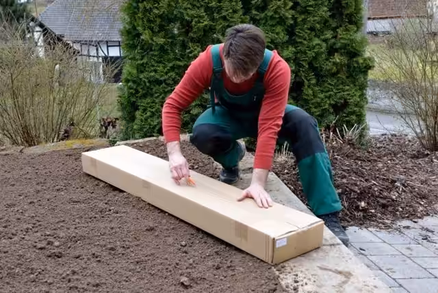 Verpacktes Rahmenbeet